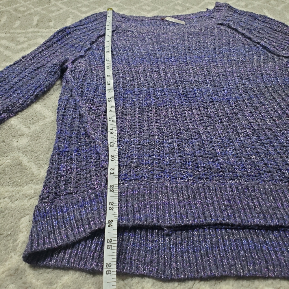 Free People knit colorblock marled sweater Size XS - Picture 5 of 6